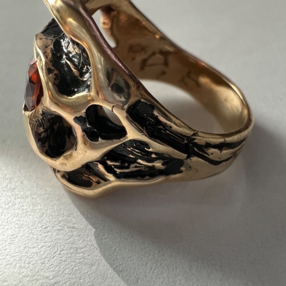 Spessartite Garnet Gold Ring (Unisex) - Picture 2 of 4